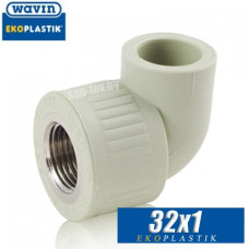 Угол с внутренней резьбой Wavin D32x1"